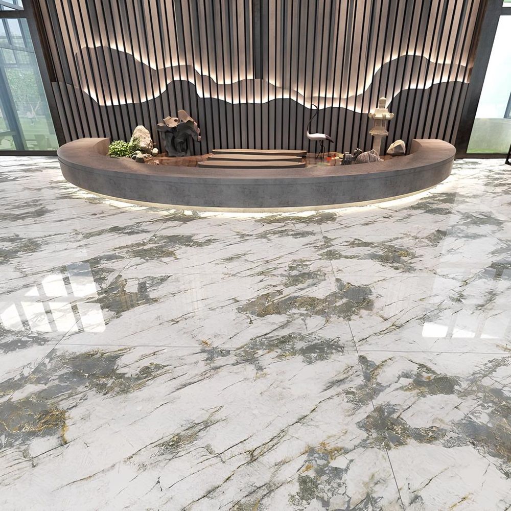 Керамогранит Realistik Valetta Polished Gold Carving 60x120 см бело-синий 1,44 м2