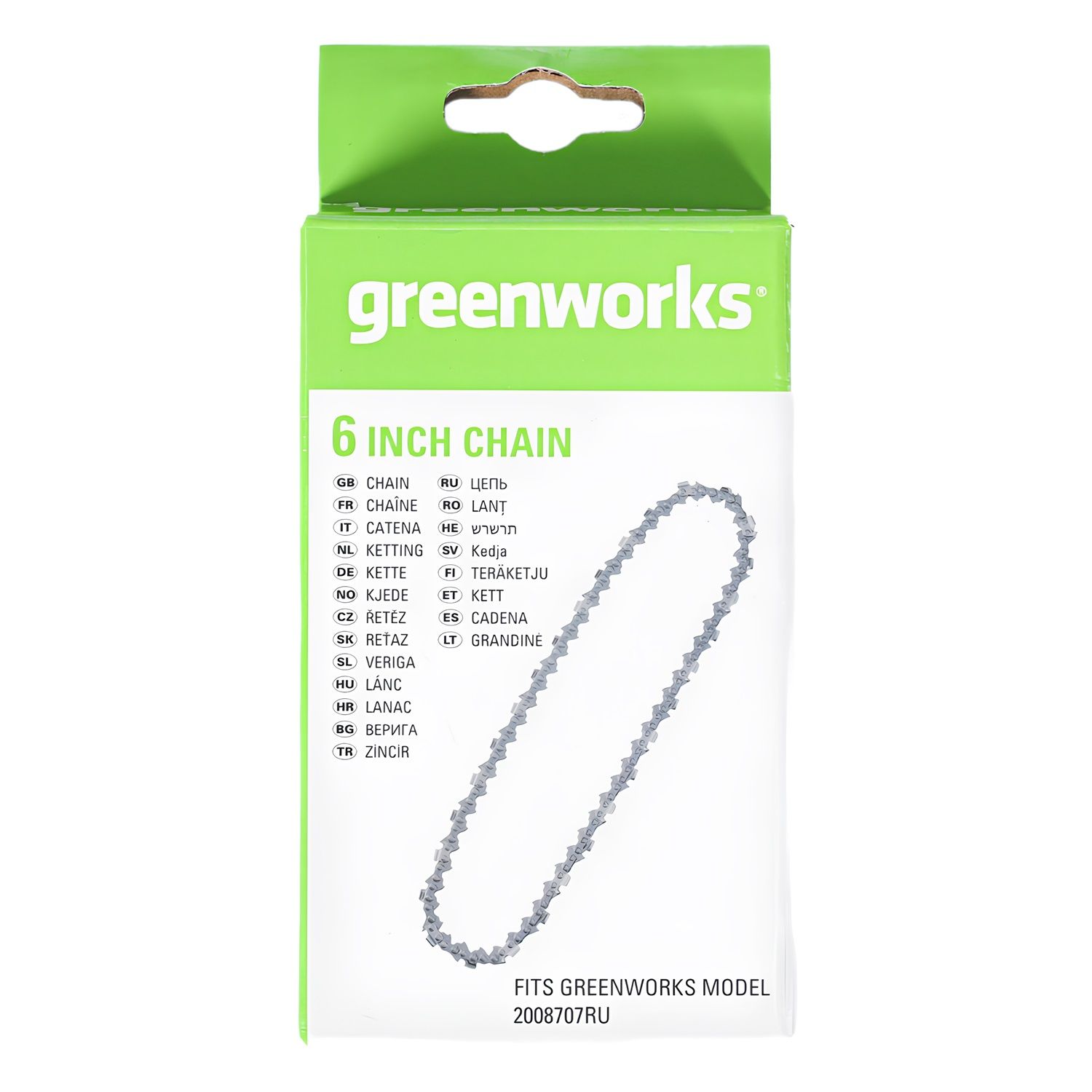 Цепь пильная 15 см 1/4" 1,1 мм 28 зв Greenworks 2953607