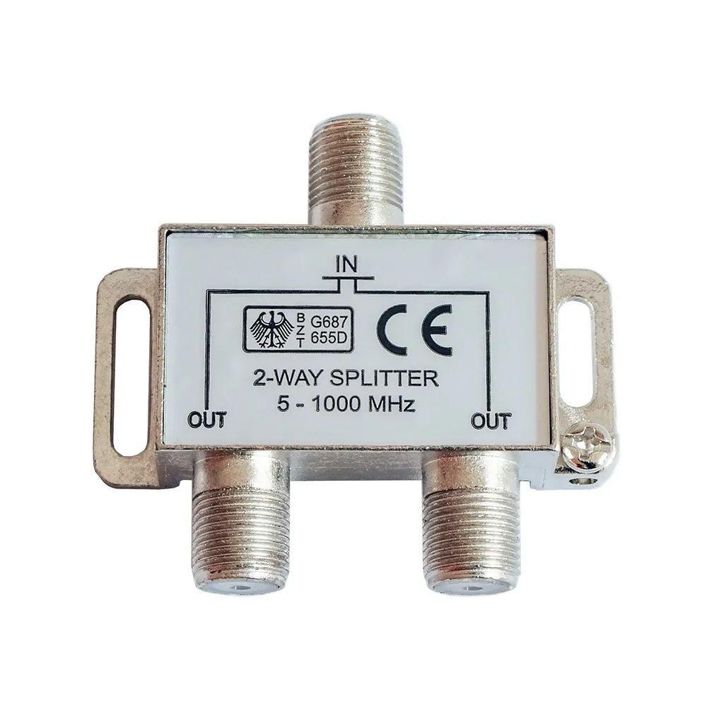 Разветвитель телевизионный на 2 TV Dori 5-1000 MHz на F эконом блистер