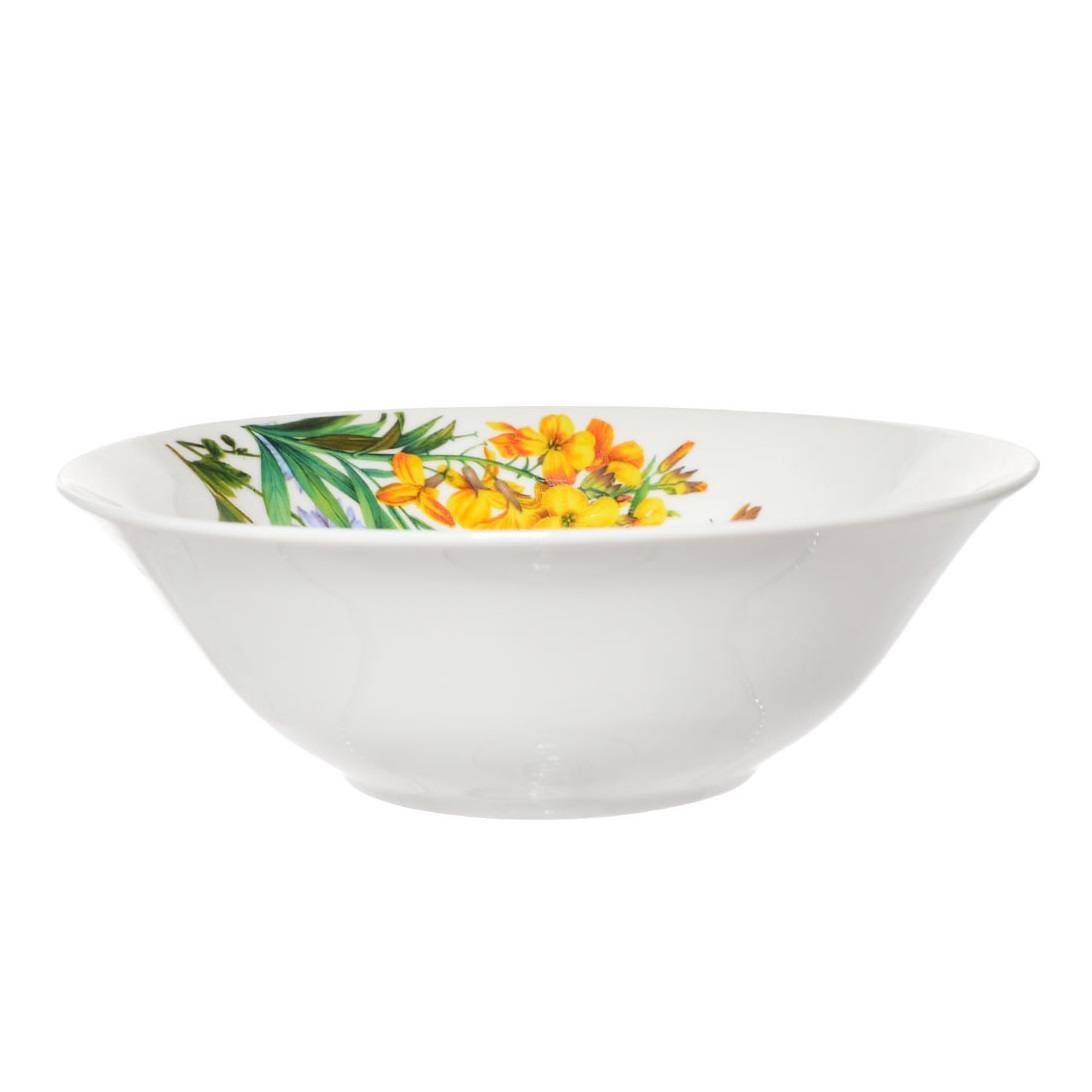 Тарелка суповая Луговые цветы 18 см фарфор