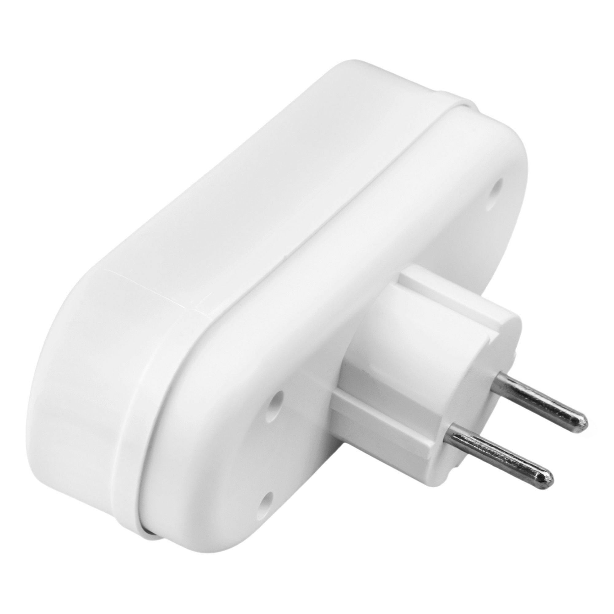 Разветвитель трехместный линейный  электрический белый б/з. 6А 250В. Полистирол "QP!"/Toker 3L