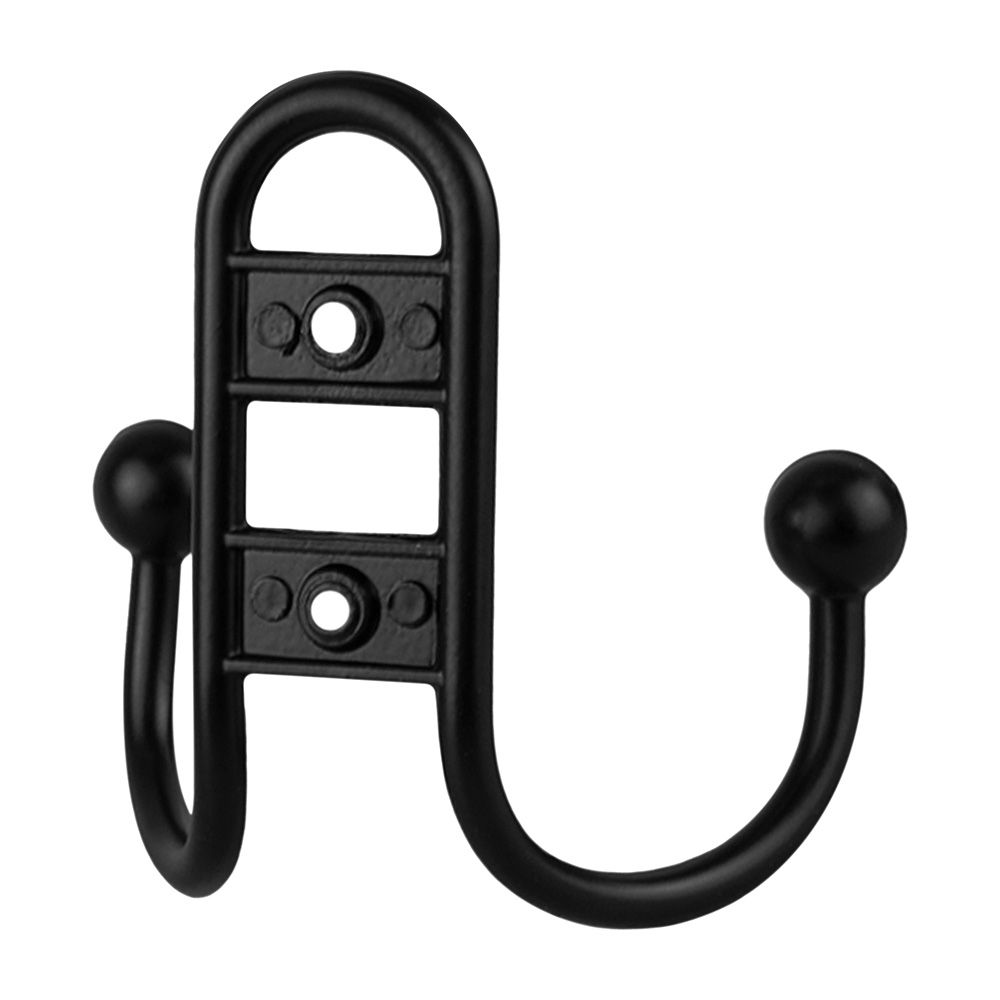 Крючок мебельный двойной Стандарт 208 B BL мат.черный