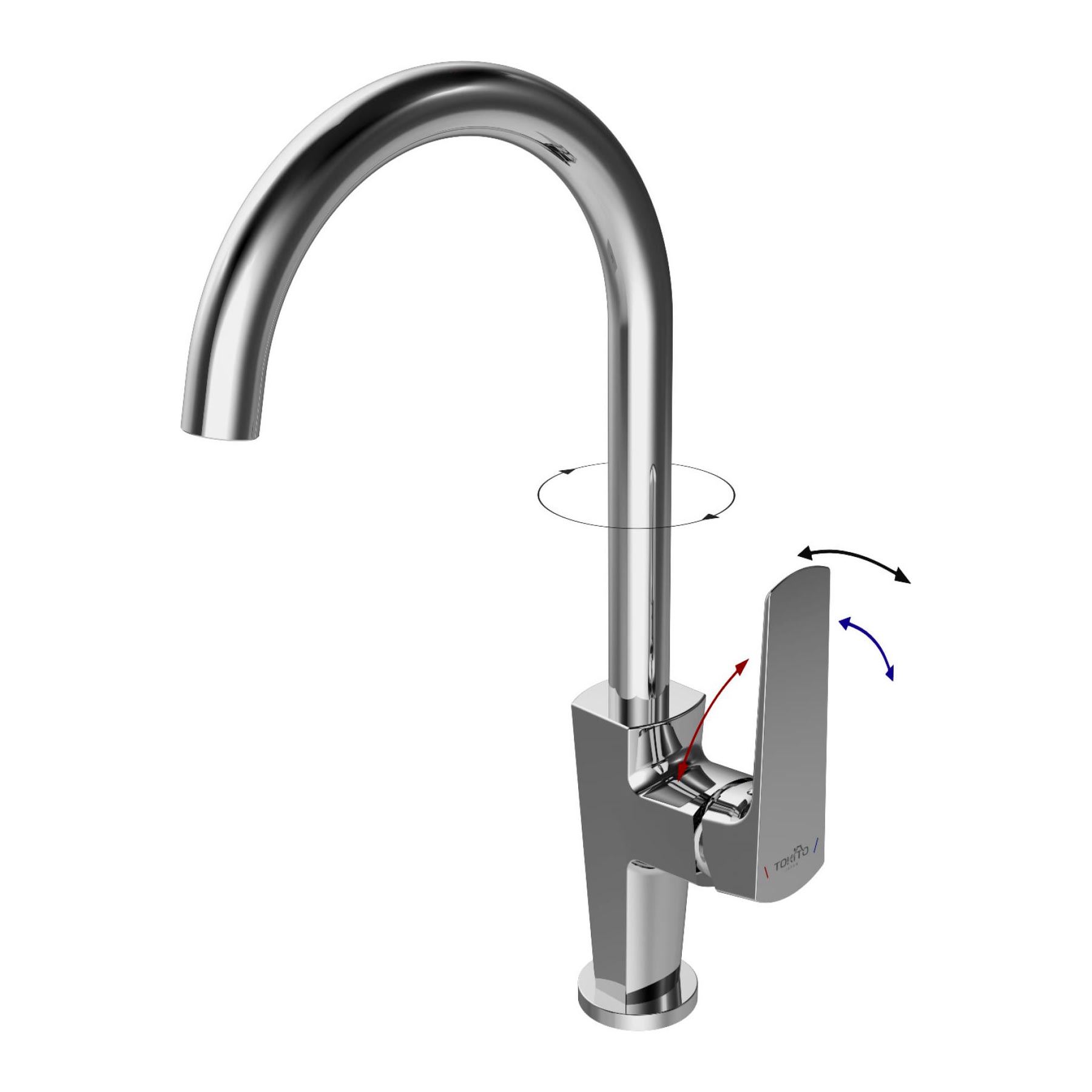 Смеситель для кухни с высоким изливом TOKITO TOK-SEN-1013