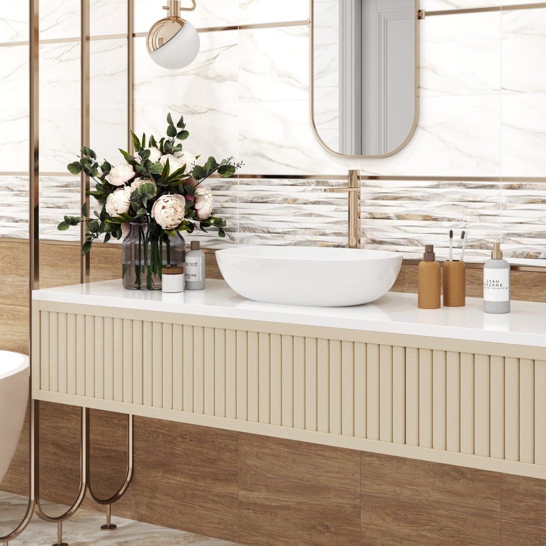 Плитка настенная Alma Ceramica Euphoria TWU2550EPH24 24,9x50 см серая 1,1205/1,37 м2