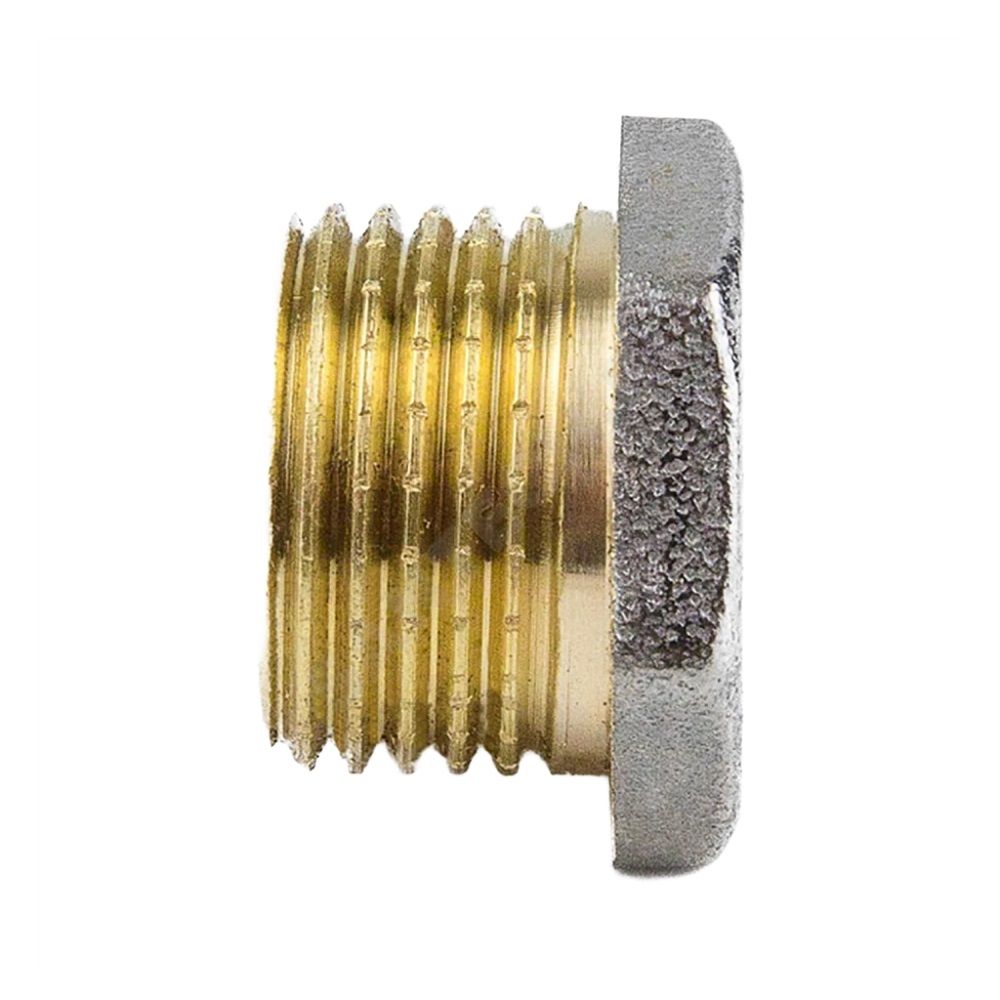 Заглушка латунь никель 1" НР