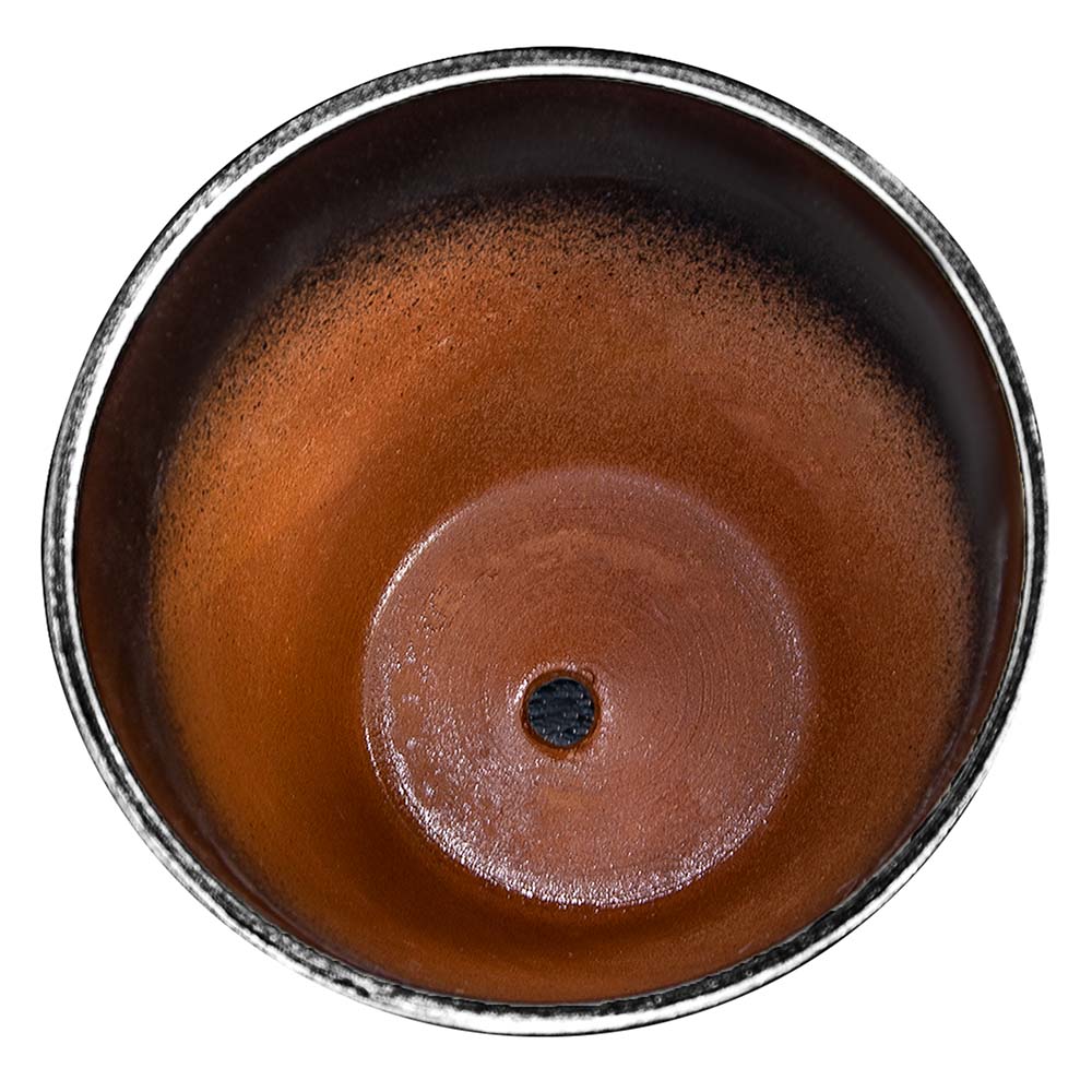 Горшок цветочный Бутон черн/серебро 18 см 3,2 л