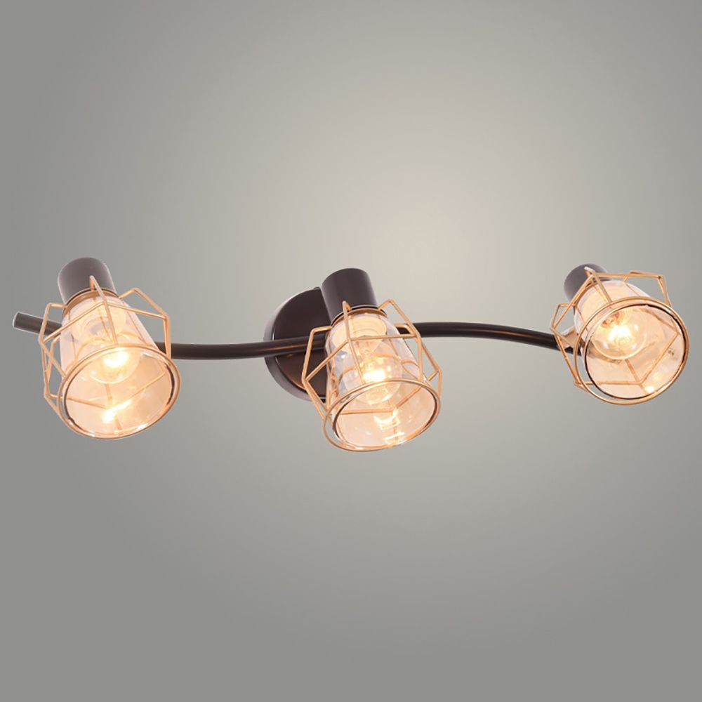 Спот 23090023/3 COF+SGD 3x40Вт E14 h15 см кофе/шампань