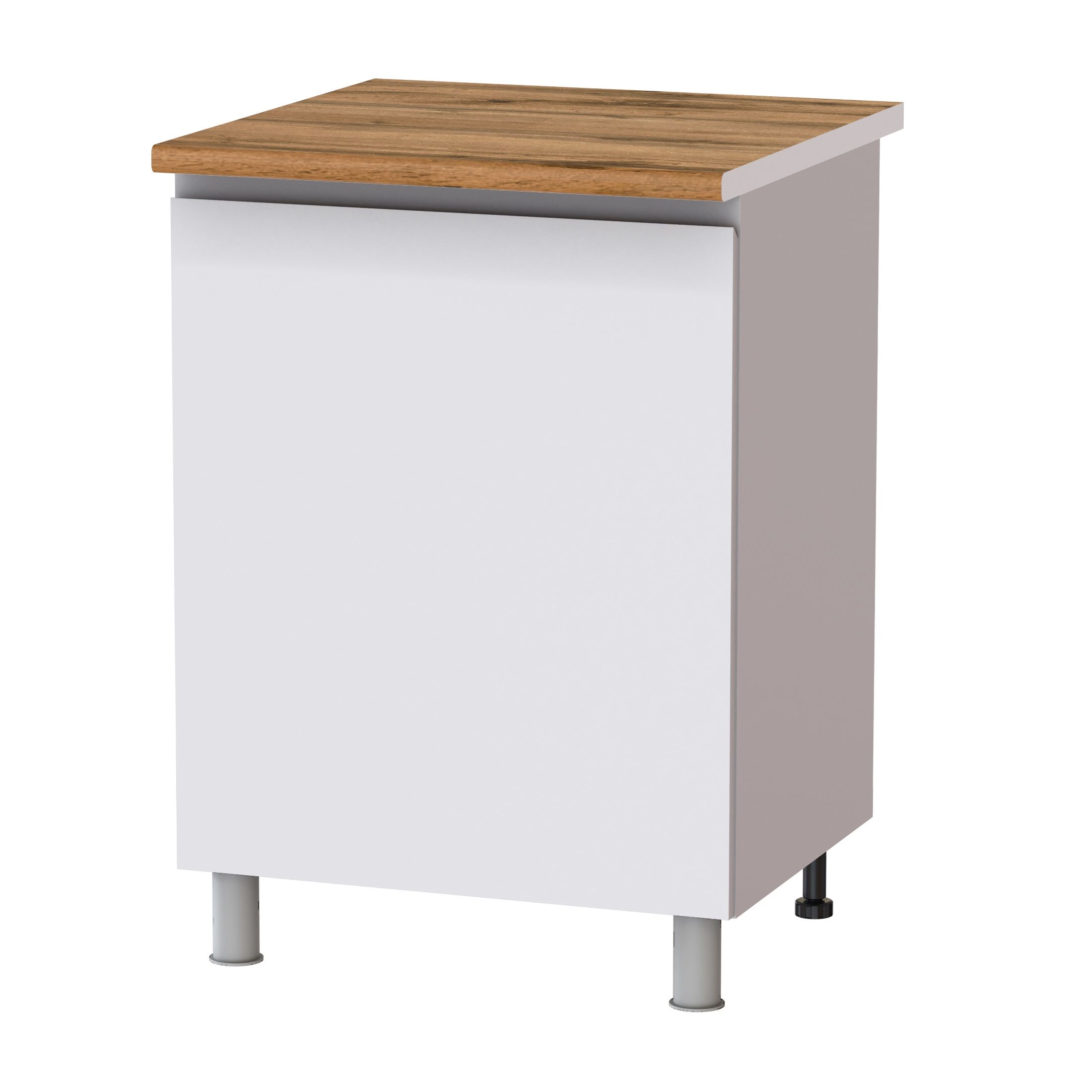 Стол рабочий 600х850х600 мм Плейона П6Р Белый/Белый, ЛДСП