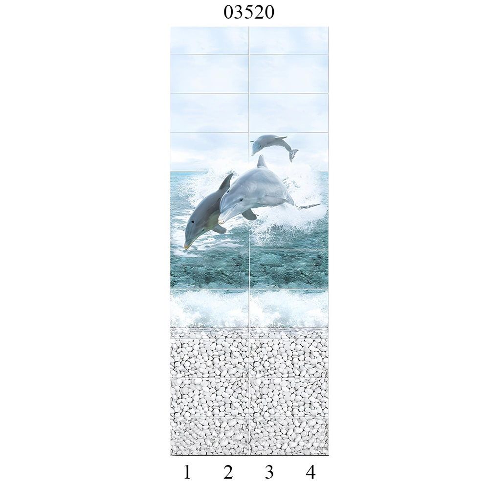 Комплект панелей ПВХ Море Дельфины 03520 2700х1000 мм 4 шт