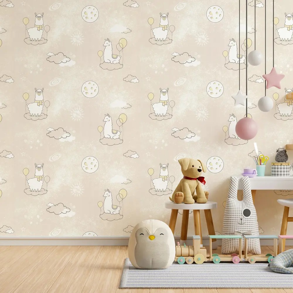 Обои Аспект Альпака 75340-22 бежевые детские 1,06х10,05 м