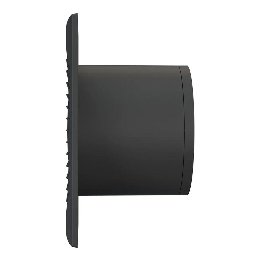 Вентилятор осевой вытяжной Diciti Slim 4C обратный клапан D100 Matt black