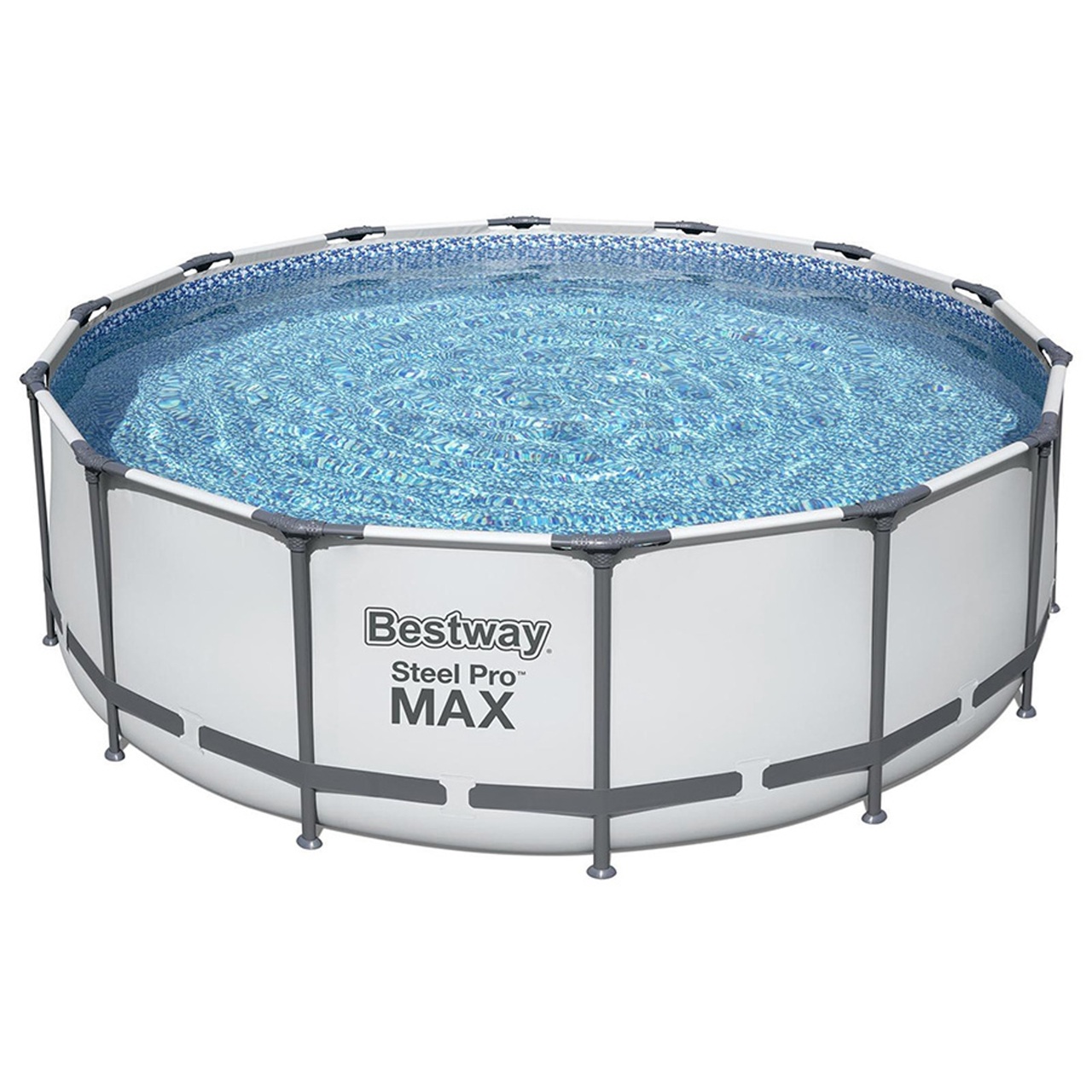Бассейн каркасный круглый 427х122 см 15232 л Bestway Steel Pro Max 5612X (ф/насос, лестница, тент)