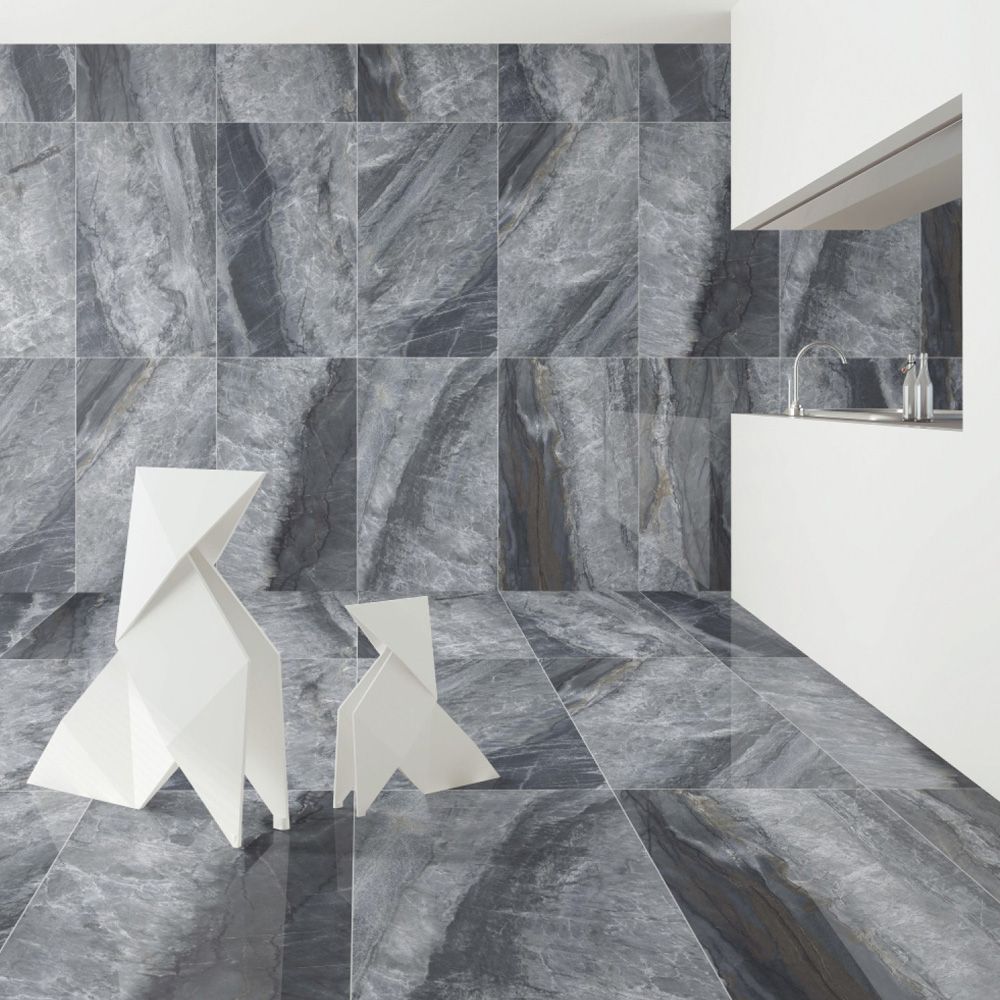 Керамогранит Realistik Venecia Antracite Sugar 60x120 см серый 1,44 м2