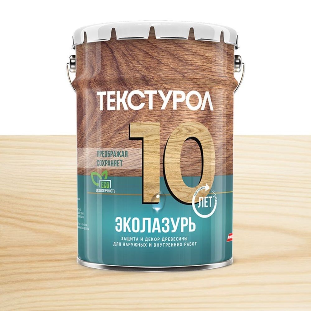 Деревозащитное средство на вод.основе текстурол эколазурь бесцветный 0,8л