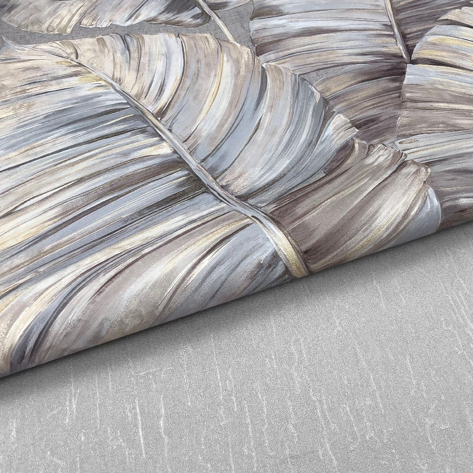 Обои Erismann Bali 60841-05 розовые листья пальмы 1,06х10,05 м