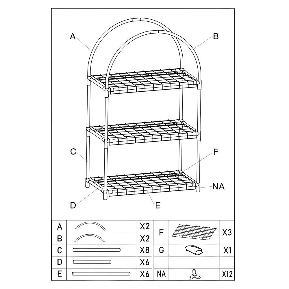 Парник для рассады 46x24x75 см 3 полки с чехлом ГеоПластБорд зеленый c округлым верхом