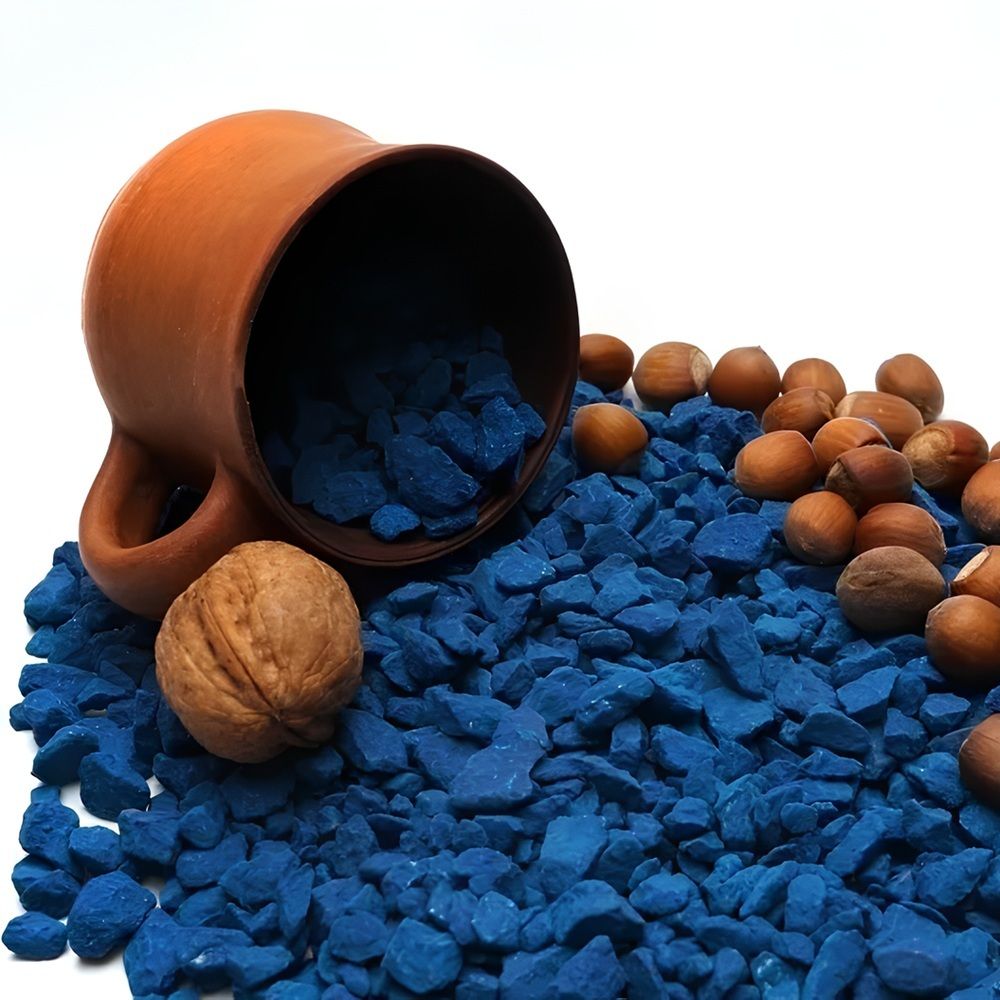 Крошка мраморная синяя 7,5 кг фракция 5-10 мм