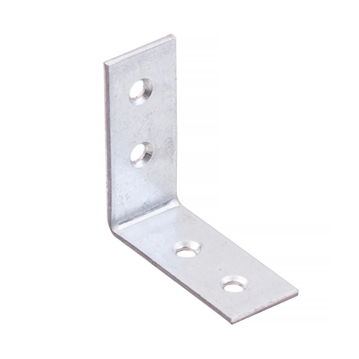 Уголок мебельный 40x40x17x2 мм с шурупом оцинкованный 4 шт
