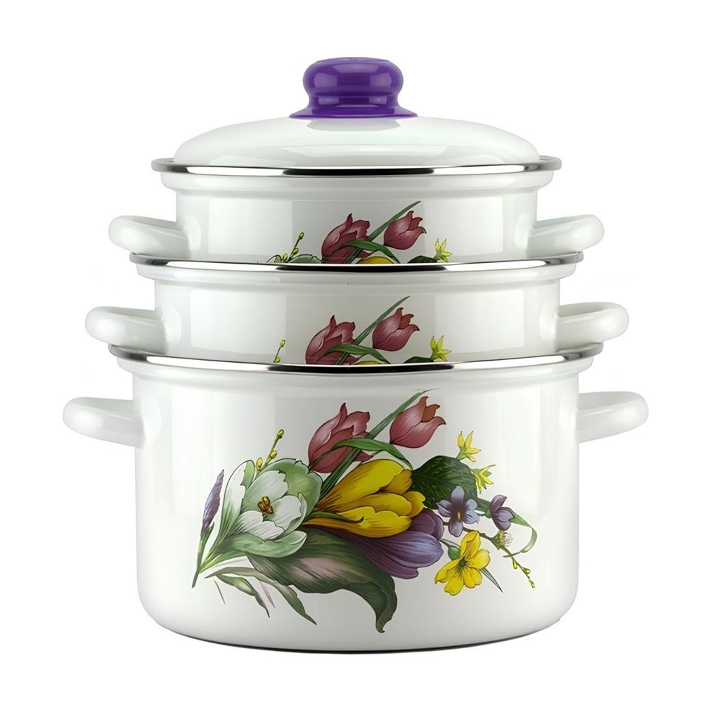Набор посуды эмалированной Крокусы 2-3127/4