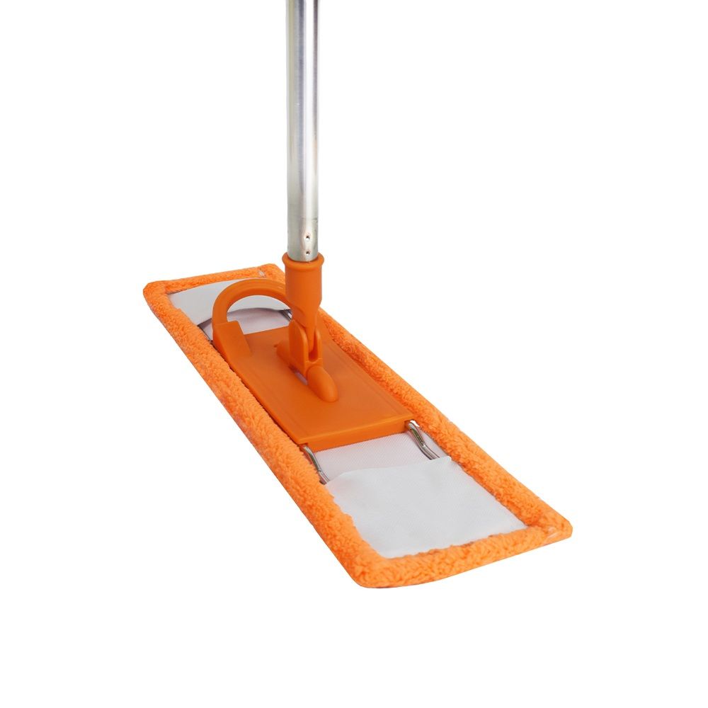 ШВАБРА ФЛЕТЕР с рычажком "Умничка" м/фибра махровая ПОЛОСКА (30) KF-Р013