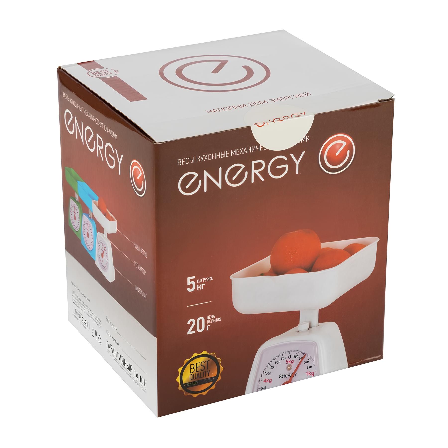 Весы кухонные механические Energy EN-406МК 5 кг квадратные