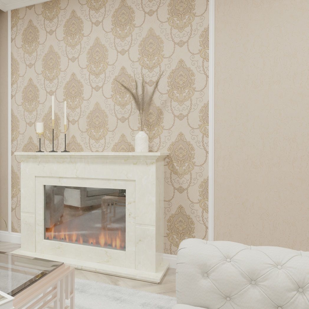 Обои BelVinil Рапсодия 0395-61 бежевые штукатурка 1,06х10,05 м