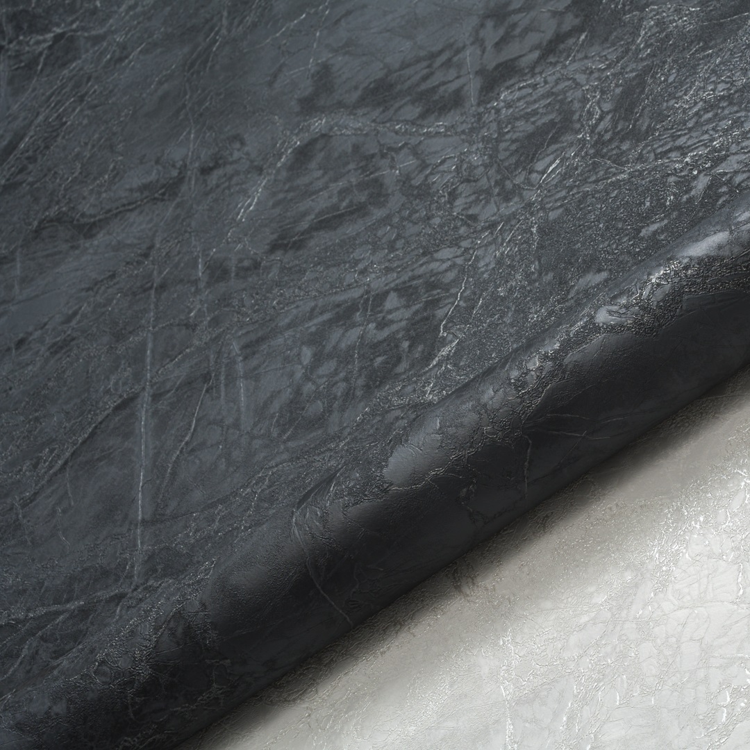 Обои OVK Design Комильфо 11447-05 черные мрамор 1,06х10 м