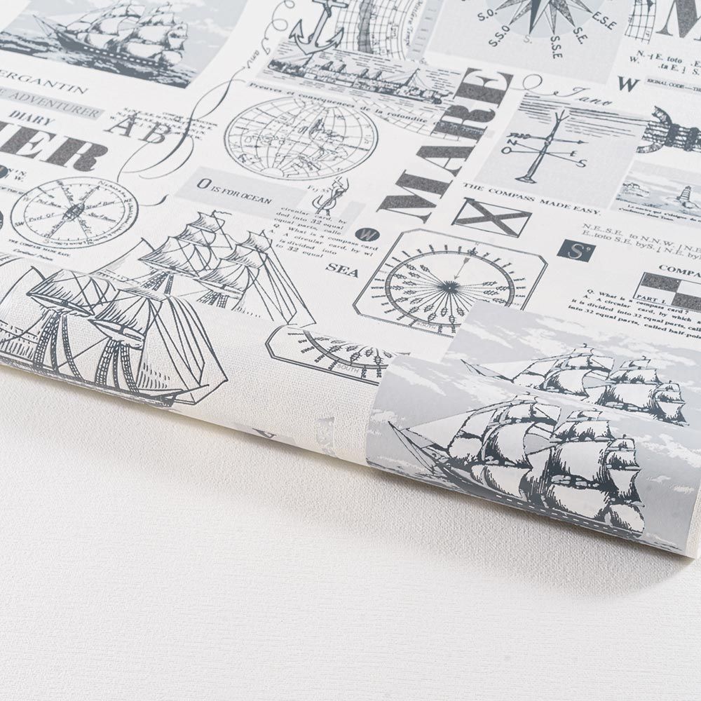 Обои 20133-01 Артекс 1,06х10 м Корабли серый