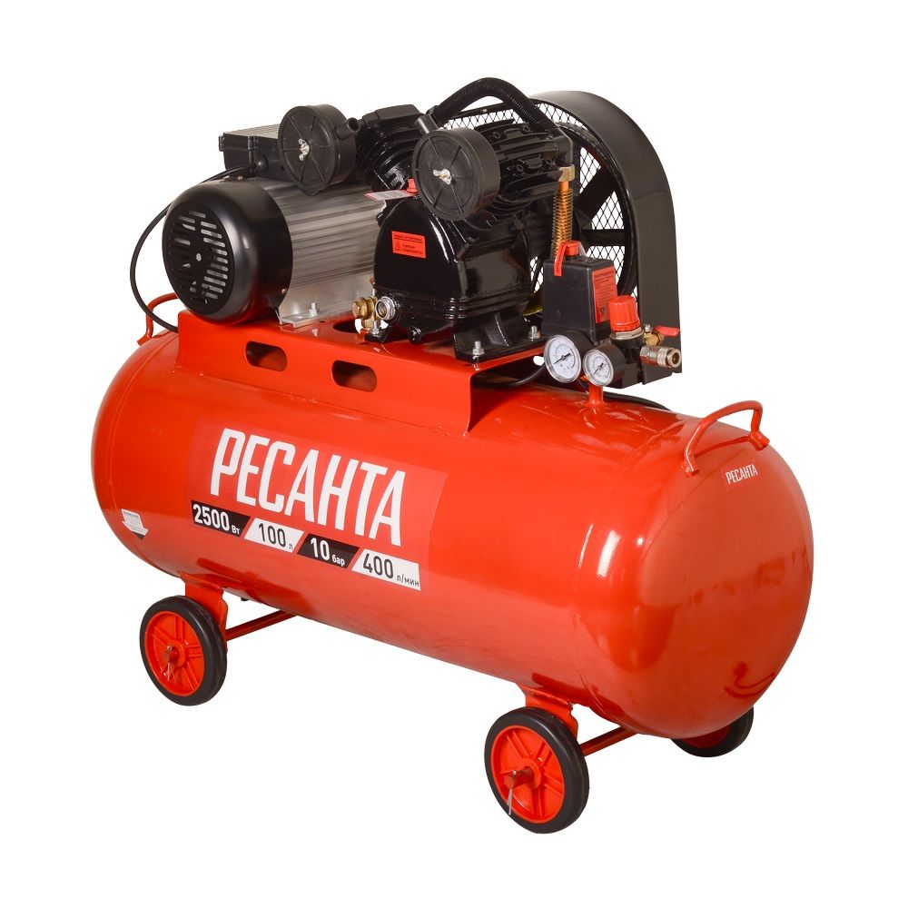 Компрессор ременной Ресанта КП-100/400Р 100 л 400 л/мин 2,2кВт