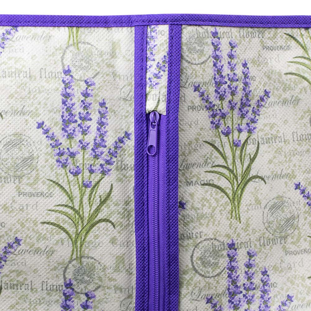 Чехол для одежды обьемный 120x60x10 см лаванда