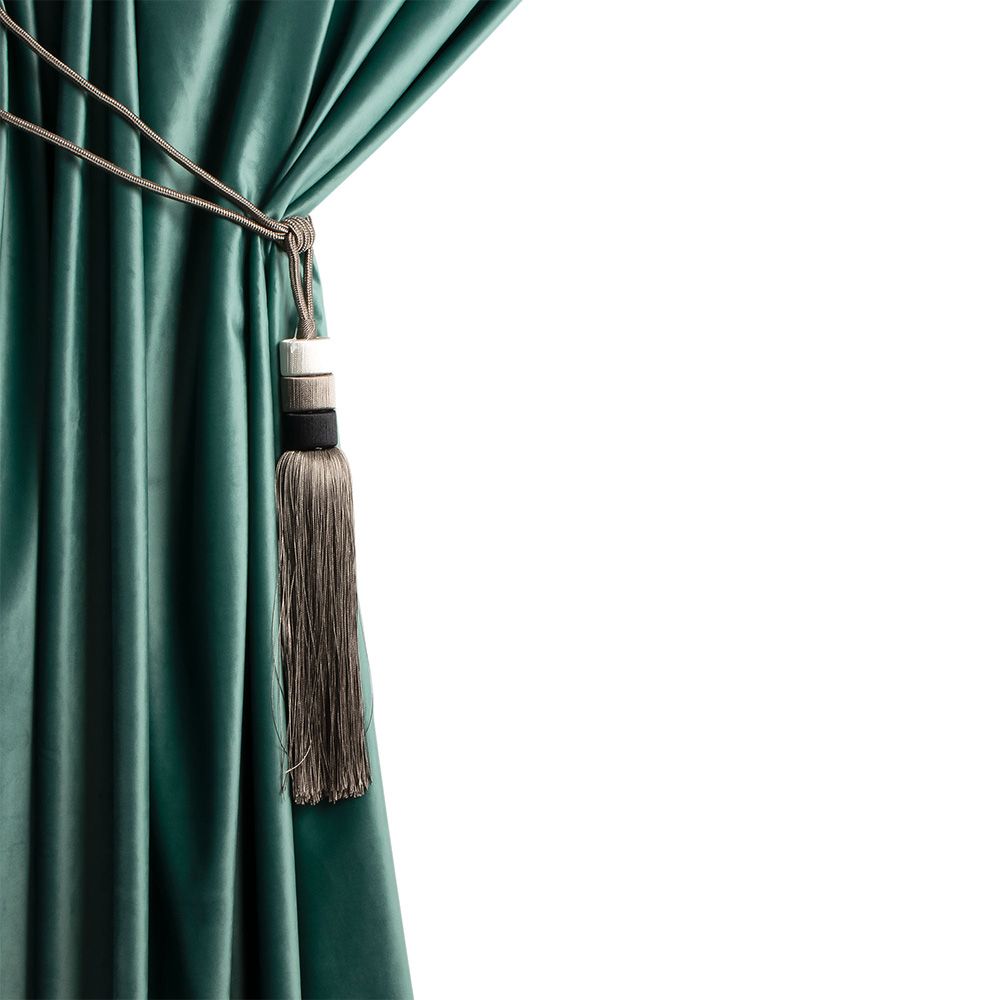 Кисть для штор Taupe ТР2299 G25 Mirtex серо-бежевый/черный/молочный L78/33 см