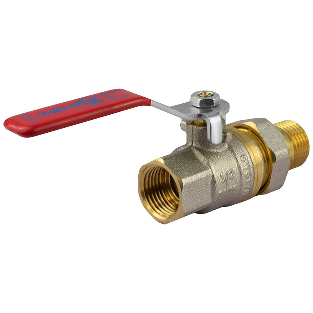 Кран шаровой со сгоном никель 1/2" ВР/нак/г рычаг полнопроходной