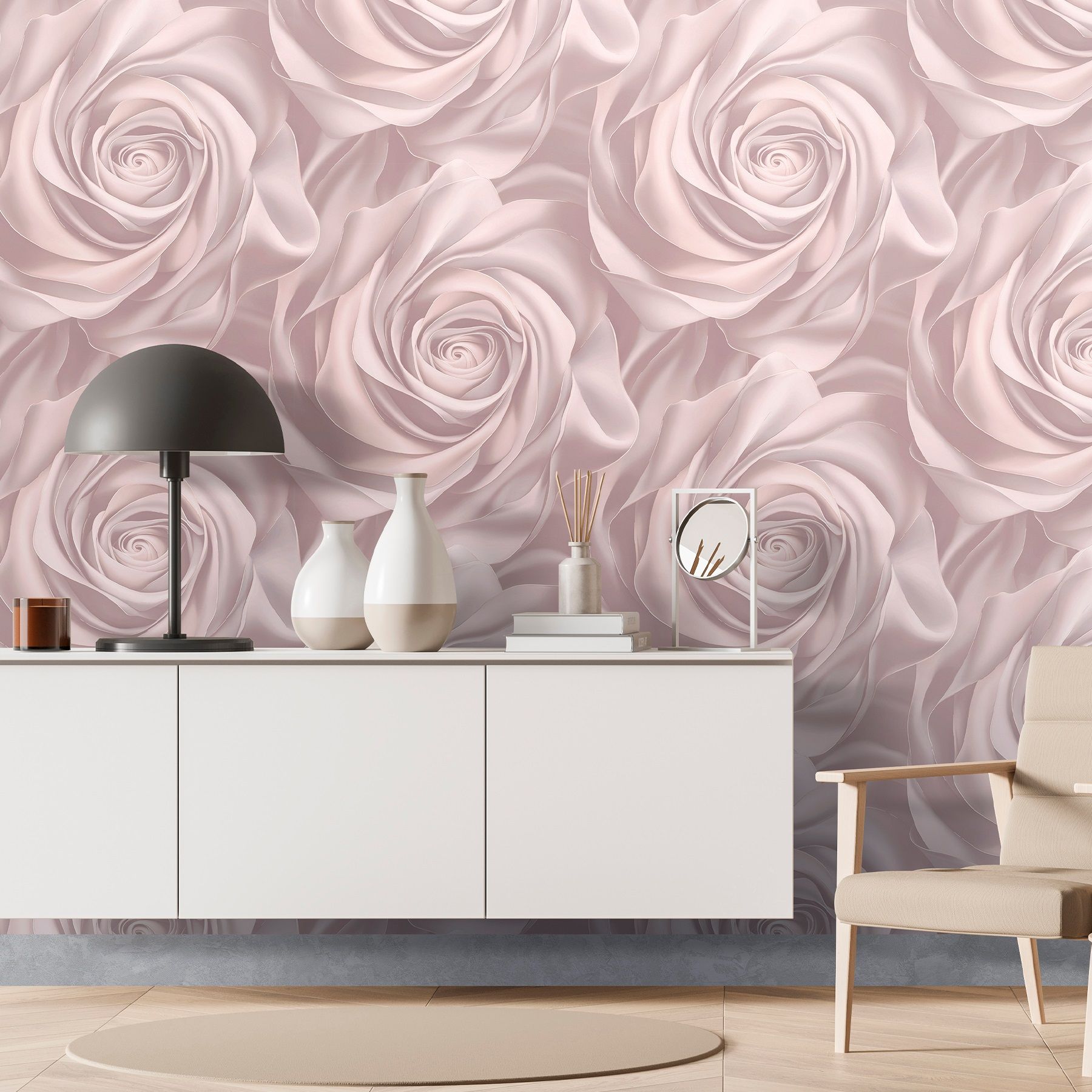 Обои Victoria Stenova Euforia 589295 розовые цветок крупный, роза 1,06х10 м