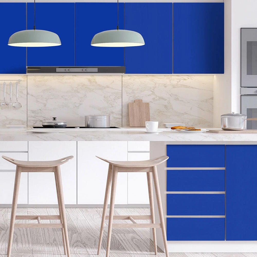 7010В Пленка с/к "Deluxe" 45смх2м ( синяя глянцевая)