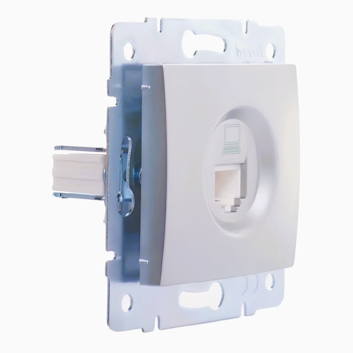 Механизм розетки компьютерн. 1-м СП KARINA RJ45 серебро мат. LEZARD 707-4388-139