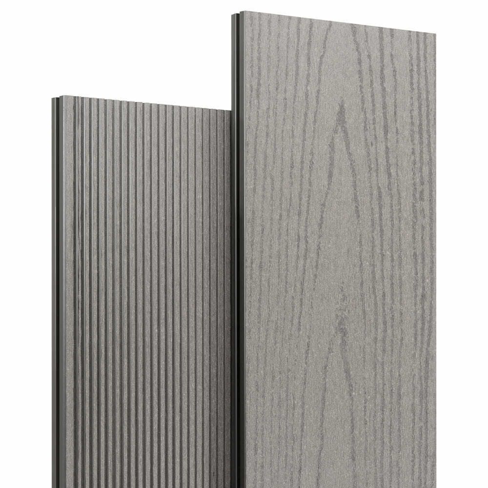 Доска террасная ДПК шовная Harvex AeroSlim Серый дым 18х140х3000 мм