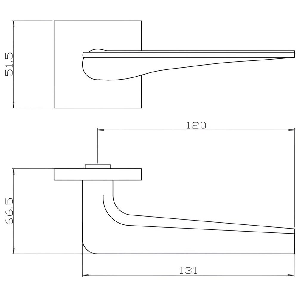 Ручка дверная Bussare Bravo A-45-40 w.gold матовое золото