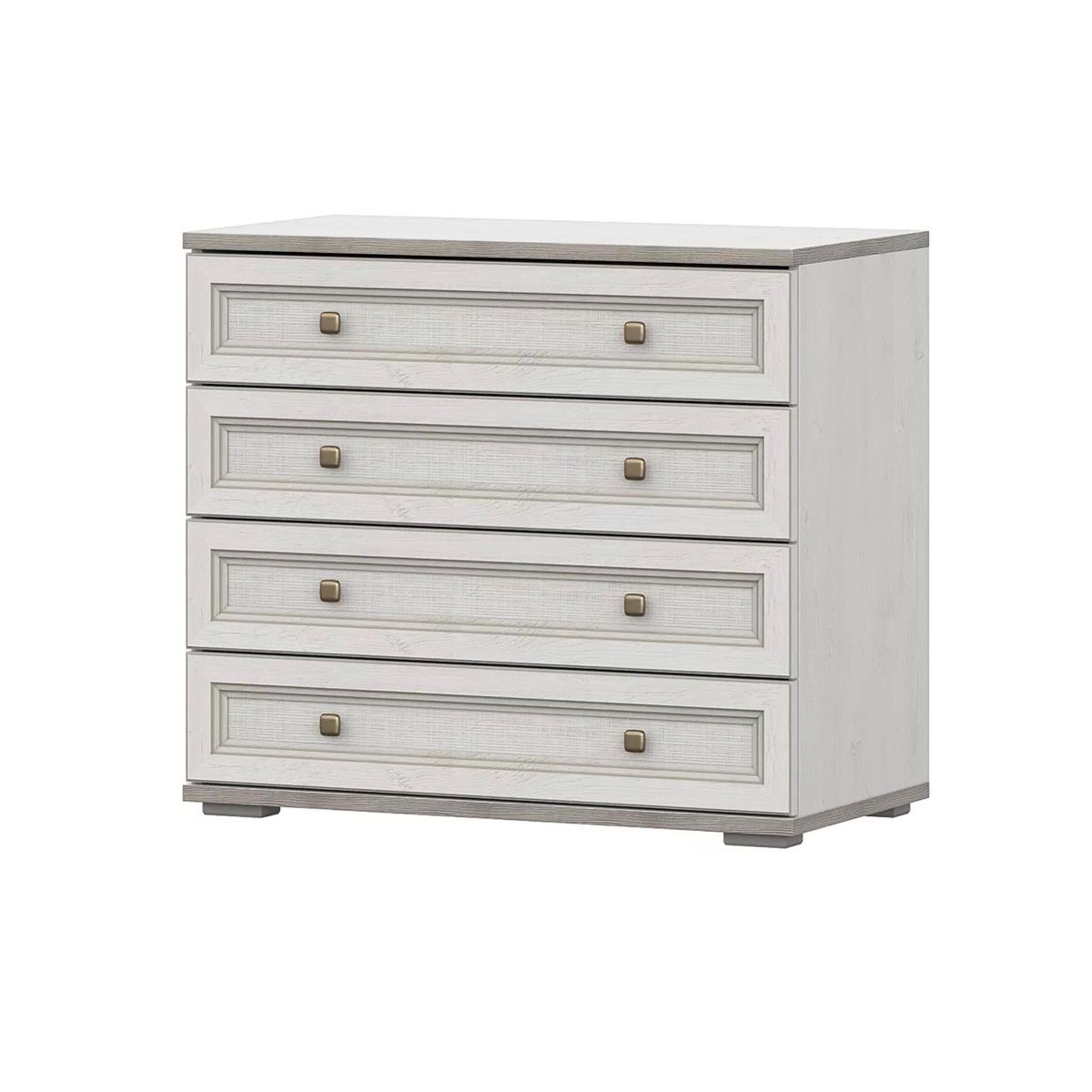 Комод Александрия КМ-102 901х790х464 мм 4 ящика Сосна Санторини Светлый