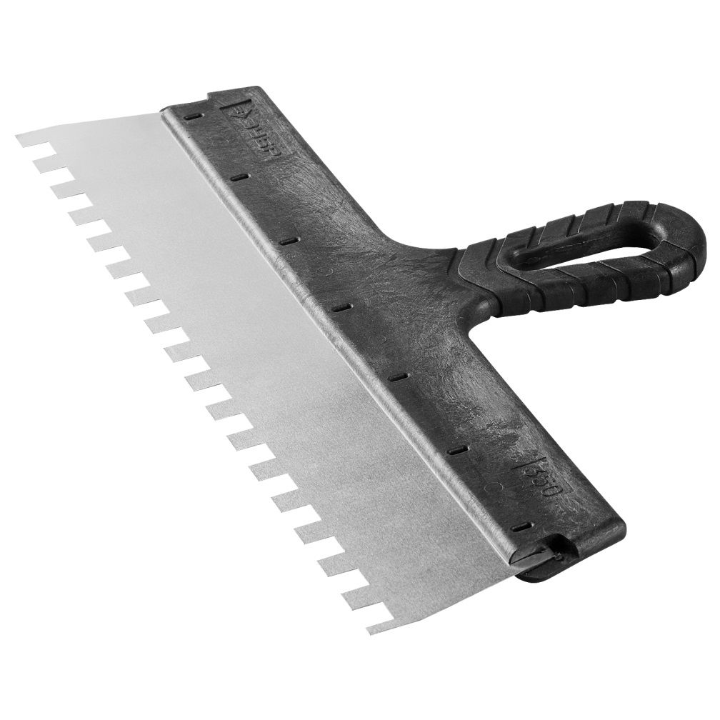 Шпатель малярный зубчатый 350мм, зуб 10х10мм 1215135