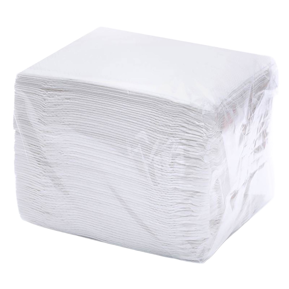 Салфетки бумажные 24х24 см 1 слойные 100 шт белые