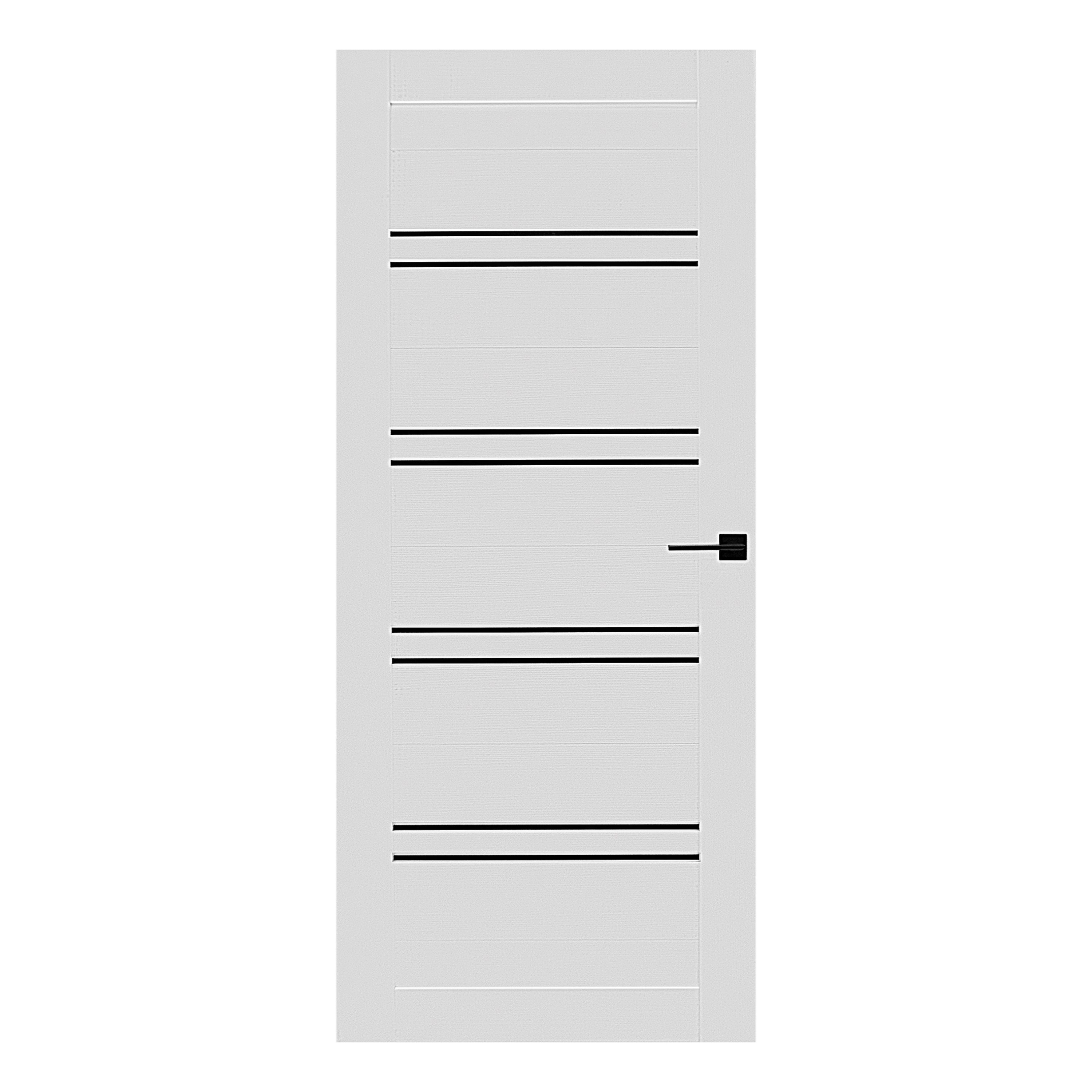 Дверь межкомнатная 800х2000 мм SunDoors 1 ДО ПВХ-экошпон Белый бланко стекло черное