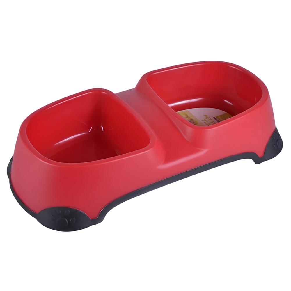 Миска для животных Nunbell двойная 34,3х17,5х6,5 см микс 262194