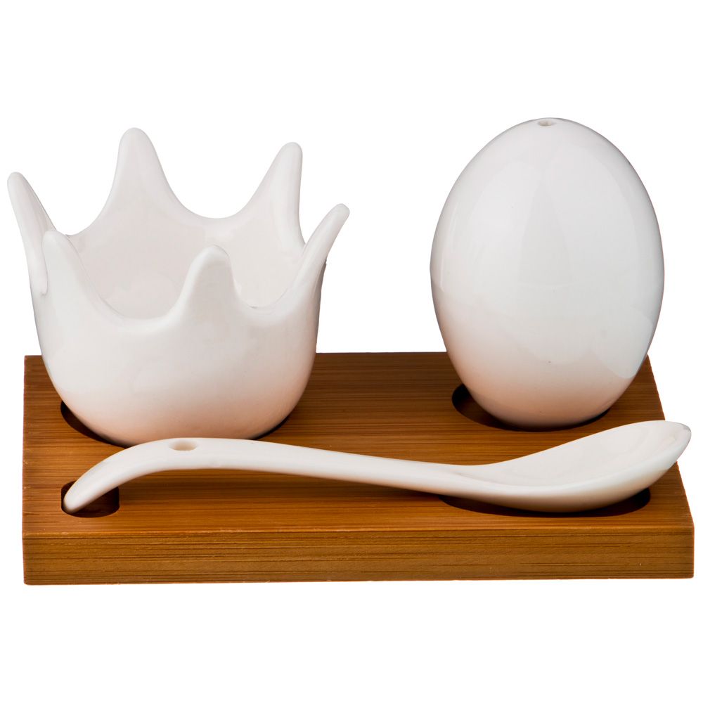 Набор для завтрака Lefard Native 3 предмета ложка солонка подставка для яйца 11,5х8х6,5 см 587-119