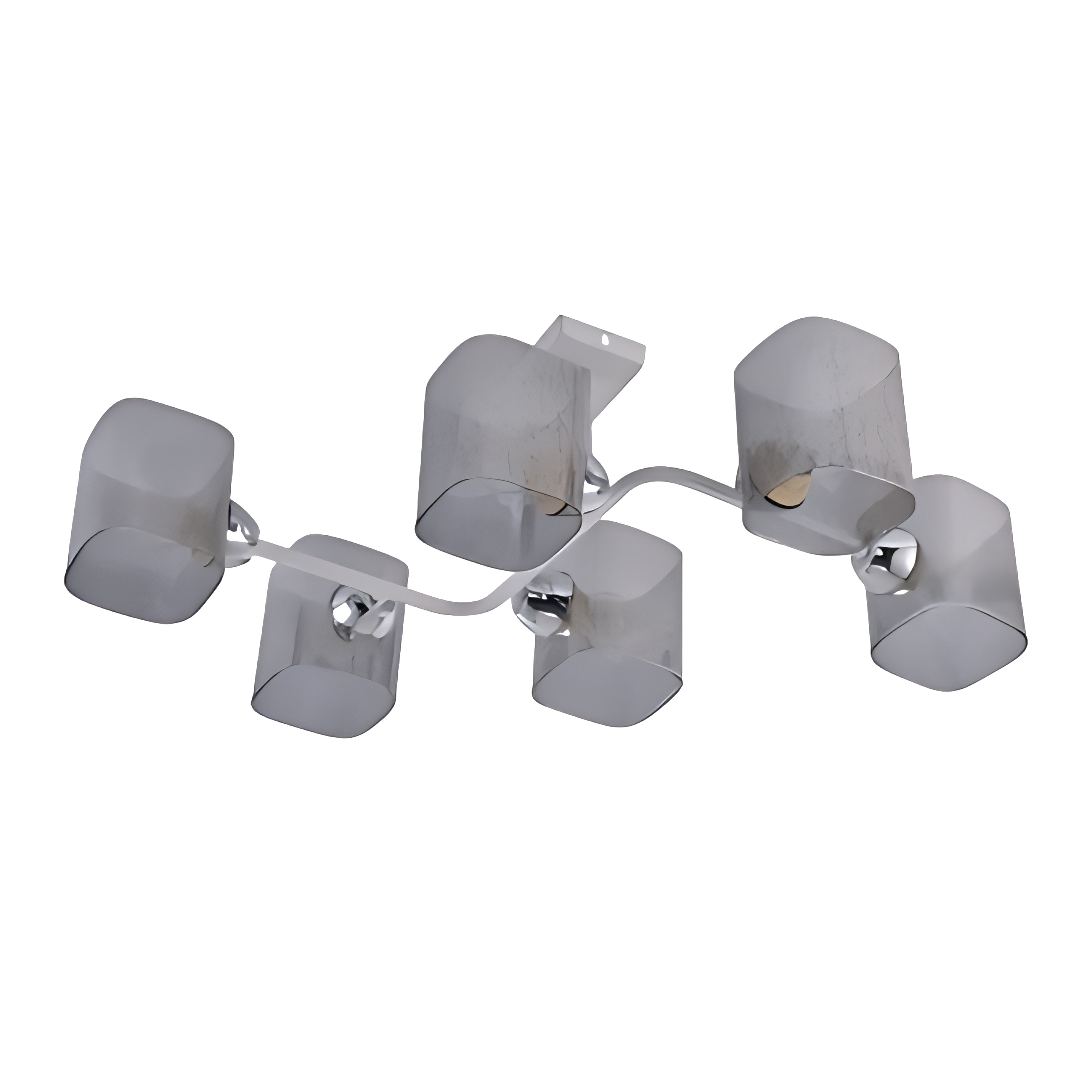 Люстра потолочная XA1615/6 WH+CR белый+хром 6х60Вт E27 d680 h210, HN25