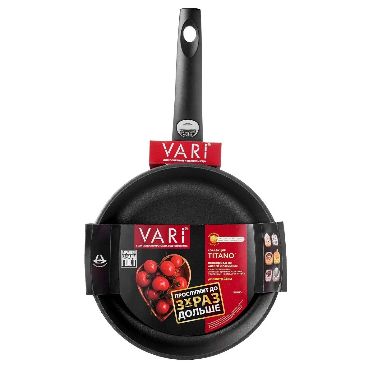 Сковорода Vari Titano съемная ручка 24 см