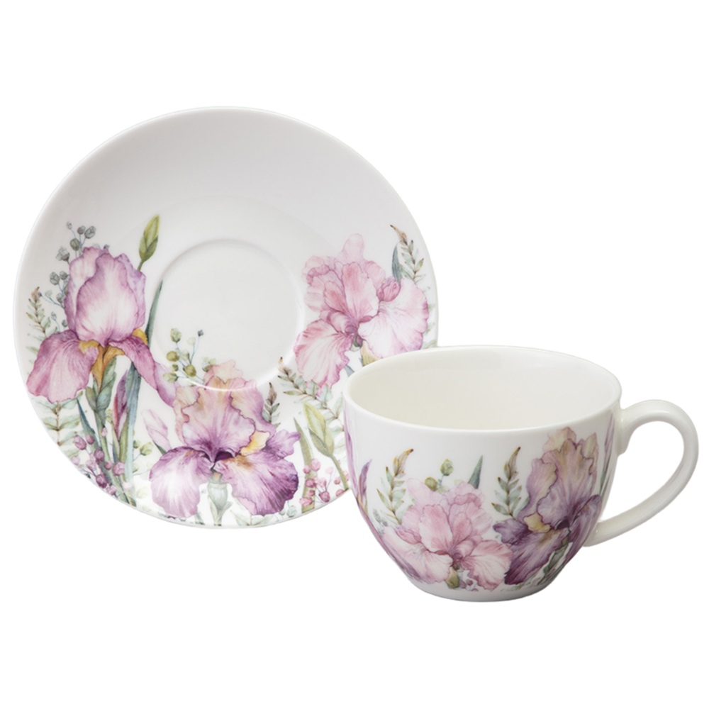Набор чайный Lefard Irises на 2 персоны 4 предмета 275 мл фарфор