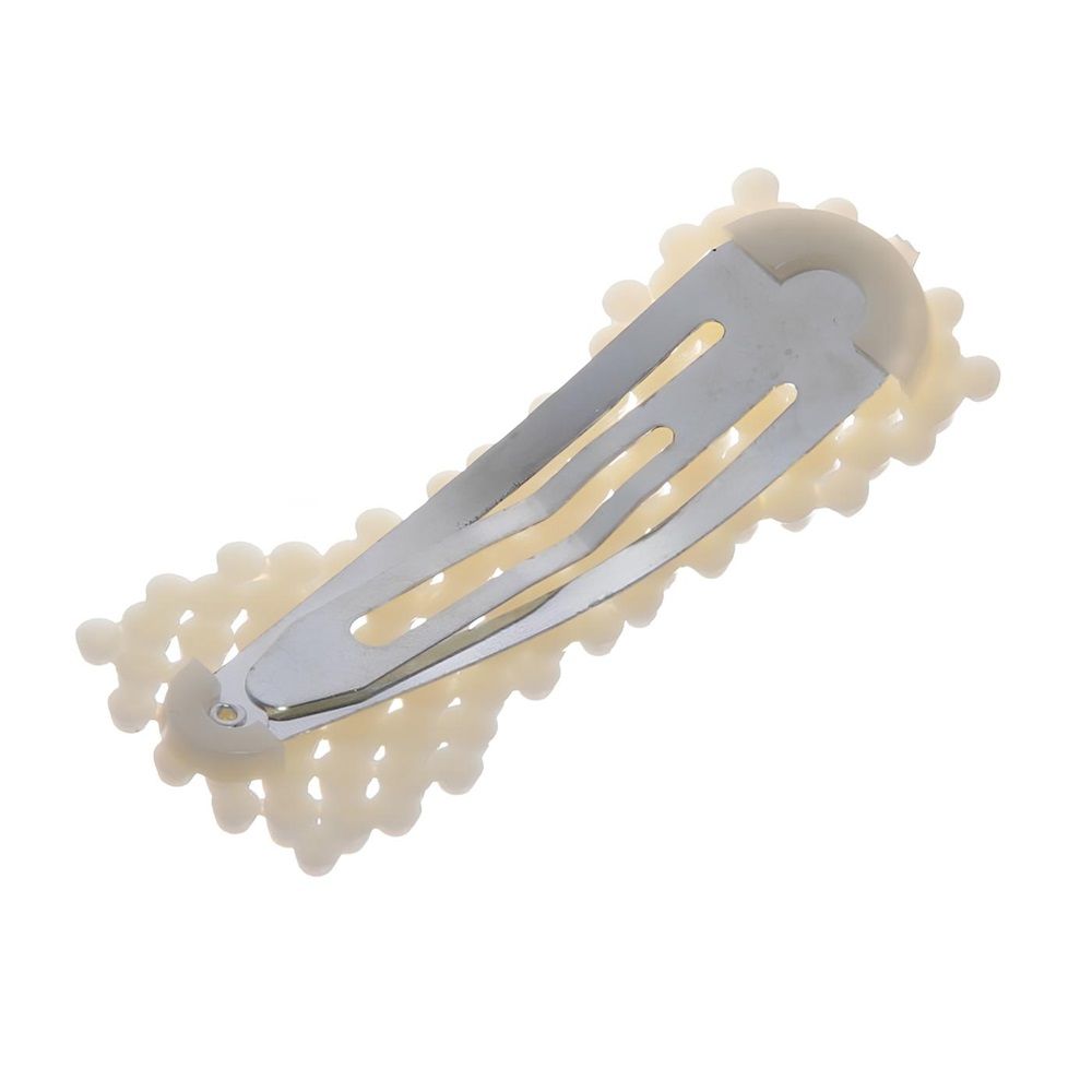 Зажим для волос Fiona-Bow белый 7,5х2,5 см 2 шт