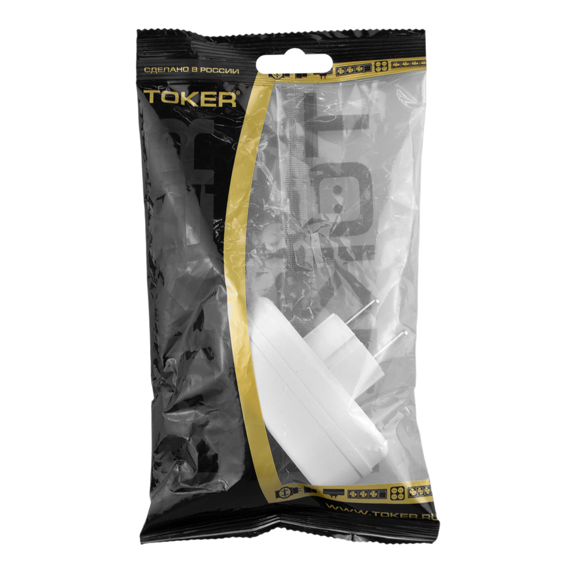 РАЗВЕТВИТЕЛЬ  2-х местный  белый без/заз. 6А 250В. Полистирол"QP!" 2Т