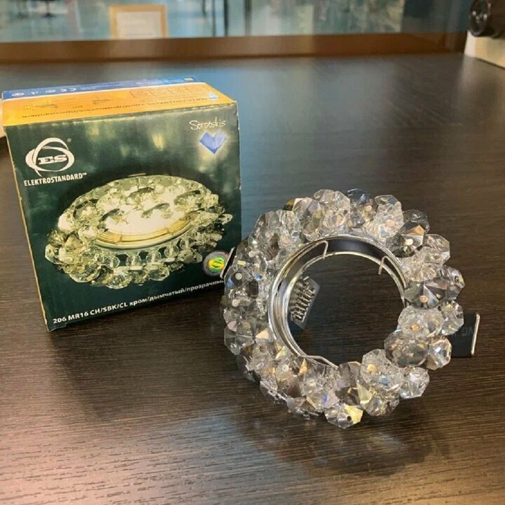 СВЕТИЛЬНИК  ВСТР 206 точеч. неповоротный MR 16 G 5.3 хром/дымчатый/прозрачный