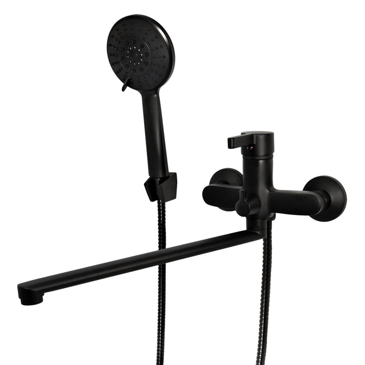 Смеситель для ванны Eleanti Вальс 0402.545 однорычажный длинный излив черный